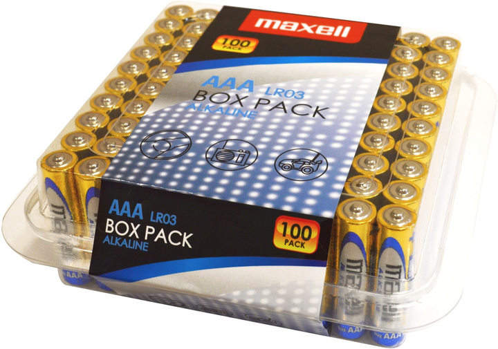 Bateria alkaliczna Maxell Alkaline LR03/AAA 1.5V Pack 100 szt (MXBLR100AAA) - obraz 2