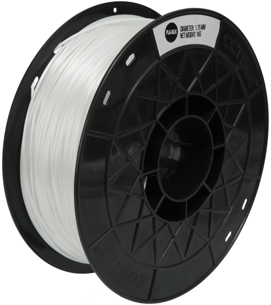 PLA-plastik CCTREE Filament do drukarki 3D FDM 1.75 mm 1 kg biały (ACPLSW22) - obraz 1