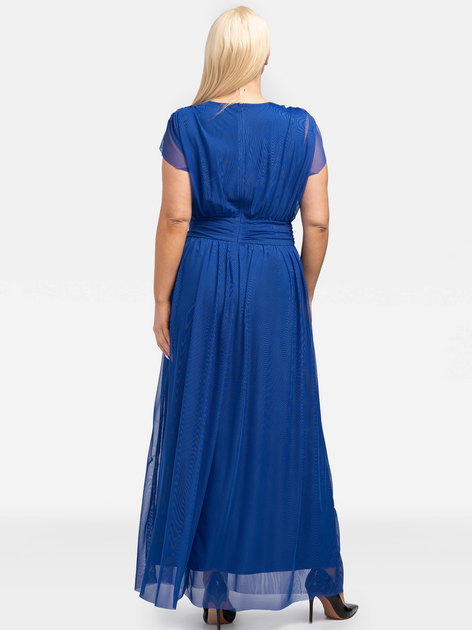 Sukienka trapezowa damska wieczorowa Karko SB122 46 Niebieska (5903676061403) - obraz 2