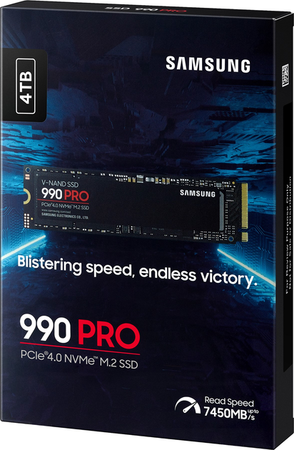 SSD диск Samsung 990 PRO 4TB M.2 2280 NVMe 2.0 PCIe 4.0 x4 V-NAND TLC (MZ-V9P4T0BW) - зображення 7