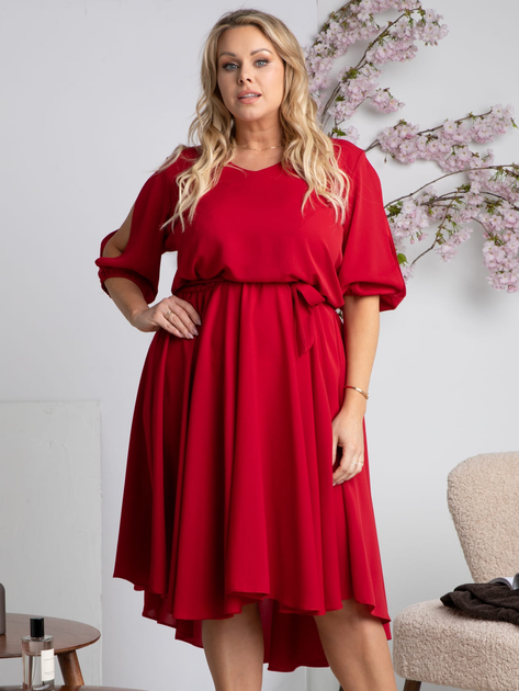 Сукня міді літня жіноча Karko SB167 50/52 Червона (5903676069843) - зображення 1