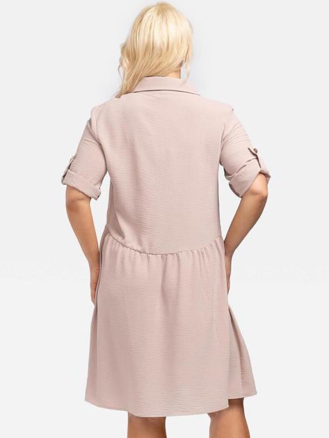 Сукня-сорочка міді осіння жіноча Karko SB253 42/44 Бежева (5903676078920) - зображення 2