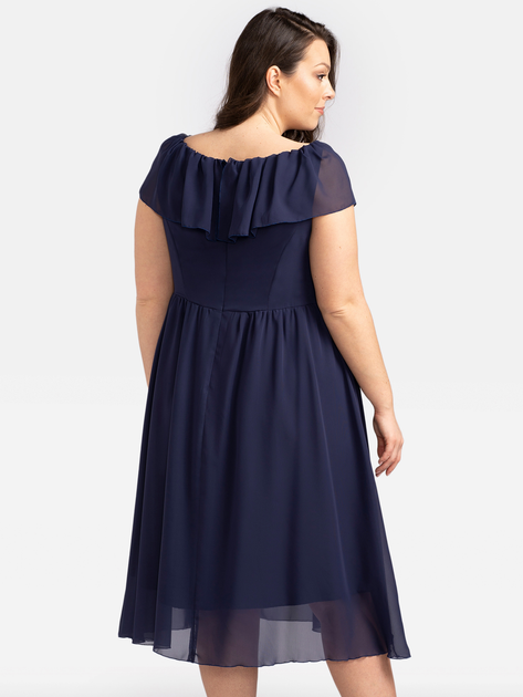 Сукня вечірня міді літня жіноча Karko SB246 56 Темно-синя (5903676082811) - зображення 2