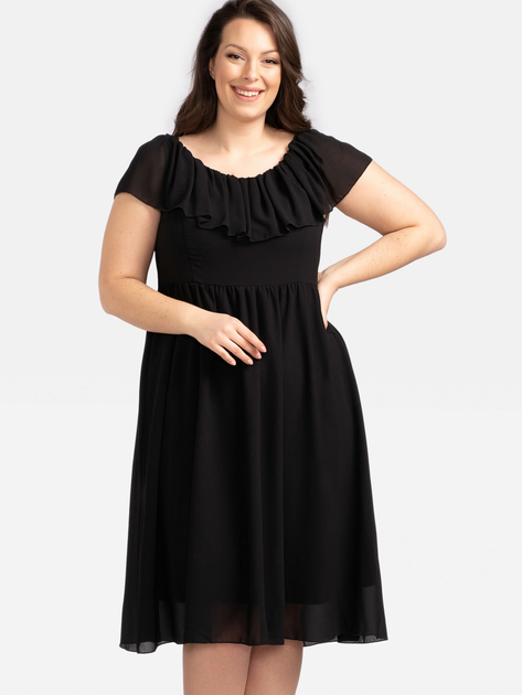 Сукня вечірня міді літня жіноча Karko SB533 40 Чорна (5903676116080) - зображення 1