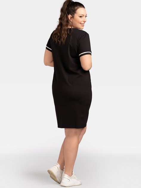 Плаття-футболка міді літнє жіноче Karko SB836 46-48 Чорне (5903676156819) - зображення 2