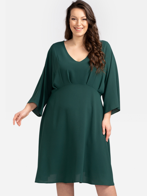 Сукня міді осіння жіноча Karko SB611 56 Зелена (5903676118367) - зображення 1