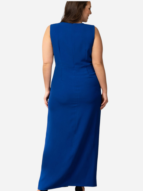 Плаття на запах довге літнє жіноче Karko SB919 56 Синє (5903676180494) - зображення 2