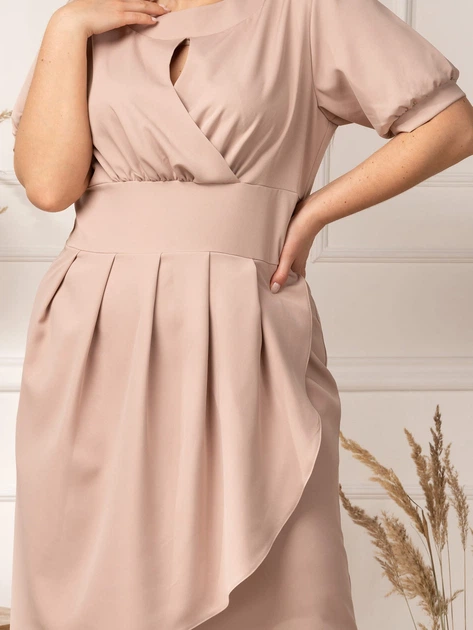 Плаття міді літнє жіноче Karko SB984 50 Бежеве (5903676186434) - зображення 10