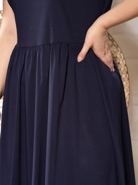 Плаття міді літнє жіноче Karko SB993 56 Темно-синє (5903676181279) - зображення 9