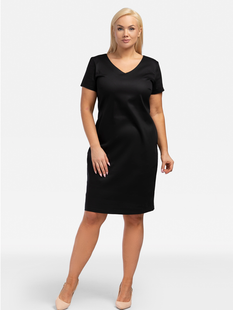 Плаття-футболка міді літнє жіноче Karko SC096 40 Чорне (5903676191483) - зображення 1