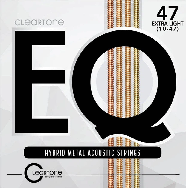 Струны для акустической гитары Cleartone 7810 EQ Hybrid Metal Acoustic Ultra Light 10-47 - Фото 1 Струны для акустической гитары Cleartone 7810 EQ Hybrid Metal Acoustic Ultra Light 10-47 - изображение 1