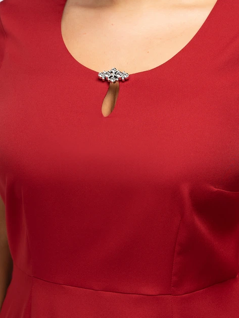 Плаття міді літнє жіноче Karko SC195 46 Бордове (5903676209829) - зображення 4