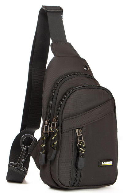 Тканинна чоловіча сумка Lanpad чорна для хлопця барсетка (277897) - зображення 1