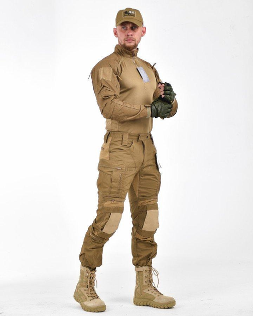 Тактический штурмовой костюм с наколенниками штаны+убакс L койот (87075) - изображение 2