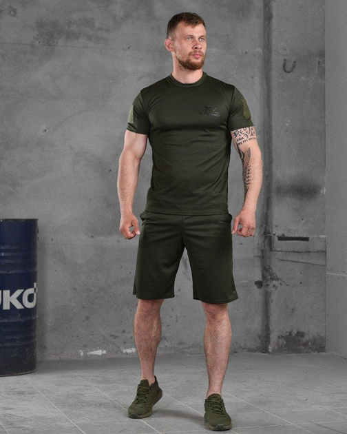 Чоловічий літній комплект ЗСУ За Перемогу шорти+футболка 2XL олива (87397) - зображення 1