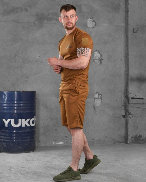 Чоловічий літній комплект ЗСУ За Перемогу шорти+футболка M койот (87396) - зображення 2