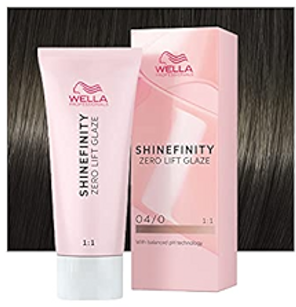 Фарба для волосся Wella Professionals Shinefinity Zero Lift Glaze 04.0 Medium Brown Natural 60 мл (4064666329710) - зображення 2