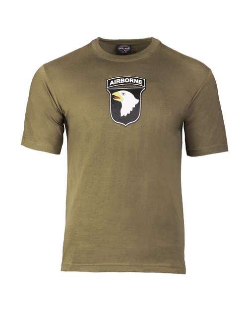Футболка тактична MIL-TEC Армійська Бавовняна Airborne ′101ST′ Olive L (11052001-904-L) - зображення 1