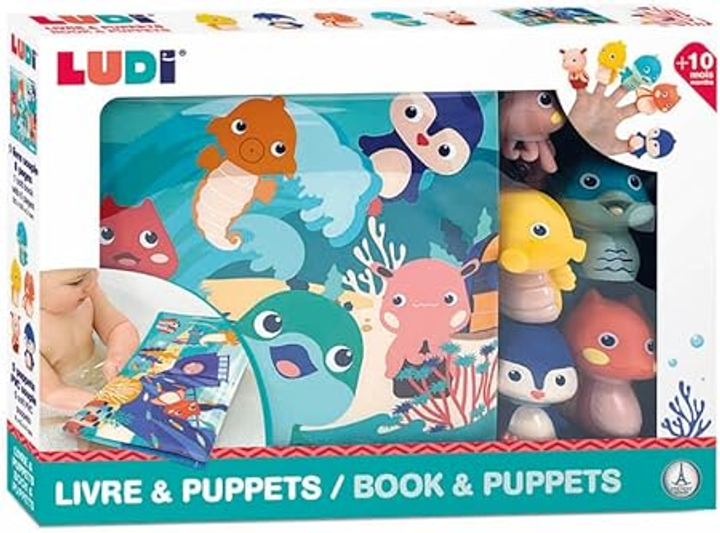 Ігровий набір для купання Ludi Bath book and Finger figures (LU40018) (3550833400180) - зображення 1