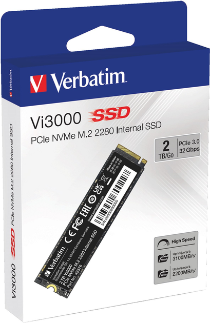 Dysk SSD Verbatim Vi3000 2TB M.2 2280 NVMe PCIe 3.0 x4 3D NAND TLC (0023942493761) - obraz 3