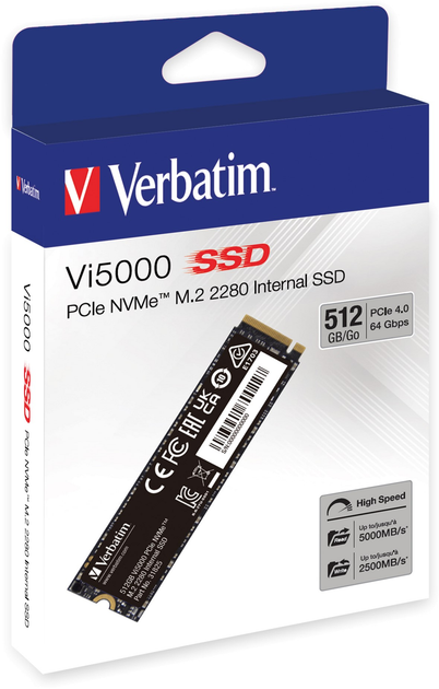 Dysk SSD Verbatim Vi5000 512GB M.2 2280 NVMe PCIe 4.0 x4 3D NAND TLC (0023942318255) - obraz 5