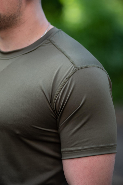 Мужская футболка Jersey потоотводящая эластичная Хаки 54 - зображення 2