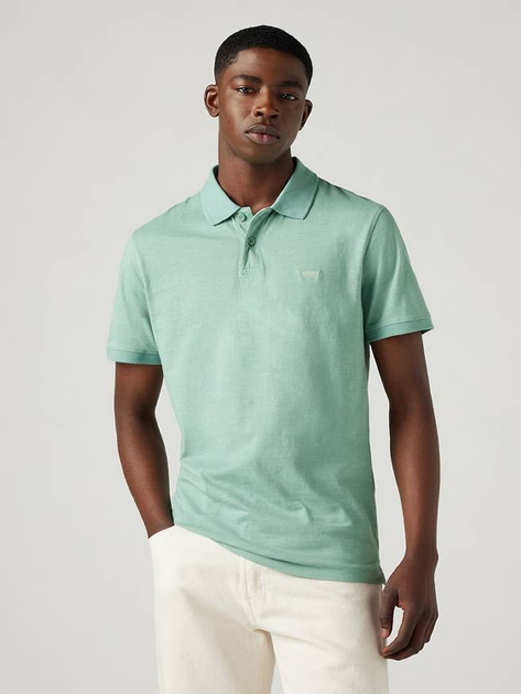 Поло мужское Levi's Slim Housemark Polo Feldspar A4842-0046 S Зеленое ...