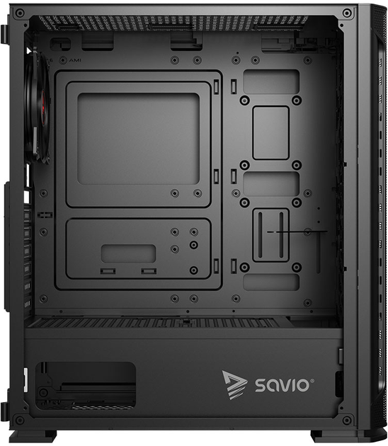 Obudowa Savio Shadow X2 Case Mesh Black - obraz 7