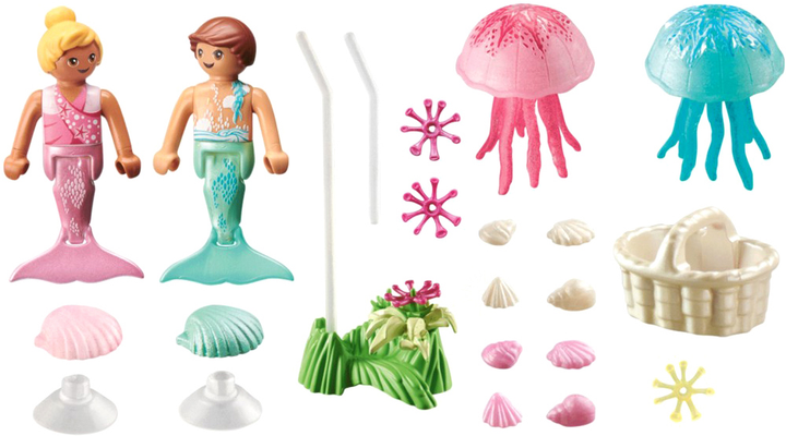 Zestaw figurek Playmobil Princess Magic Little Mermaids with Jellyfish z akcesoriami 30 elementów (4008789715043) - obraz 2