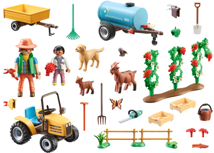 Набір фігурок Playmobil Country Tractor With Trailer And Water Tank 117 предметів (4008789714428) - зображення 2