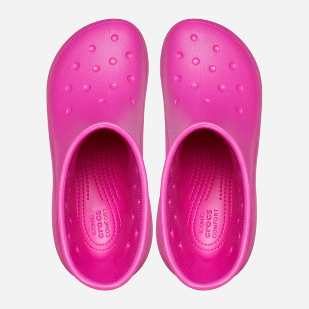 Kalosze damskie krótkie Crocs Classic Crush Rain Boot 207946-JUIC 38-39 Różowe (196265225439) - obraz 8