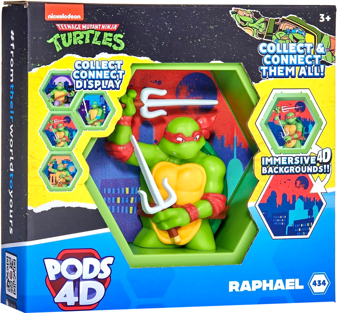 Фігурка WOW Pods 4D Teenage Mutant Turtles Raphael 12 x 10.2 см (5055394026889) - зображення 1