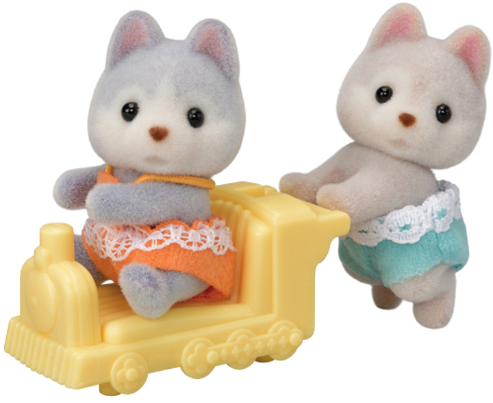 Zestaw figurek Sylvanian Families Husky Twins 3 szt (5054131056387) - obraz 2