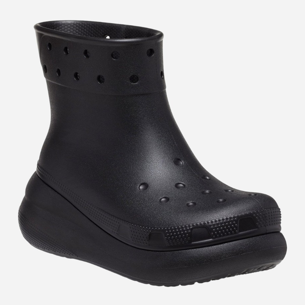 Жіночі гумові чоботи низькі Crocs Classic Crush Rain Boot 207946-BLK 41-42 Чорні (196265156733) - зображення 2