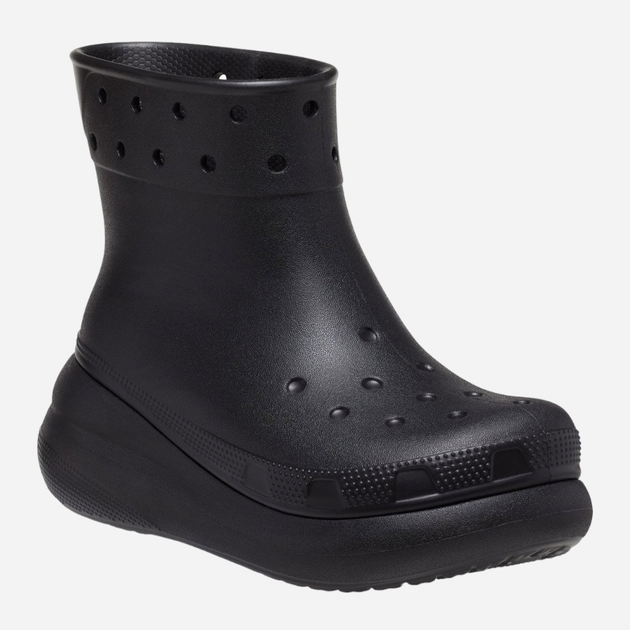 Жіночі гумові чоботи низькі Crocs Classic Crush Rain Boot 207946-BLK 37-38 Чорні (196265156702) - зображення 2