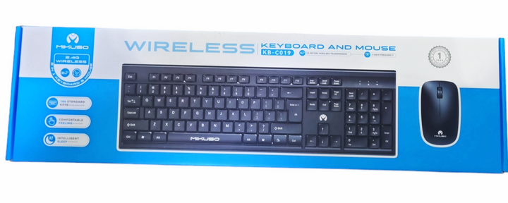 Клавиатура с мышью Keyboard KB-C019 в черном цвете с беспроводным подключением. - изображение 5