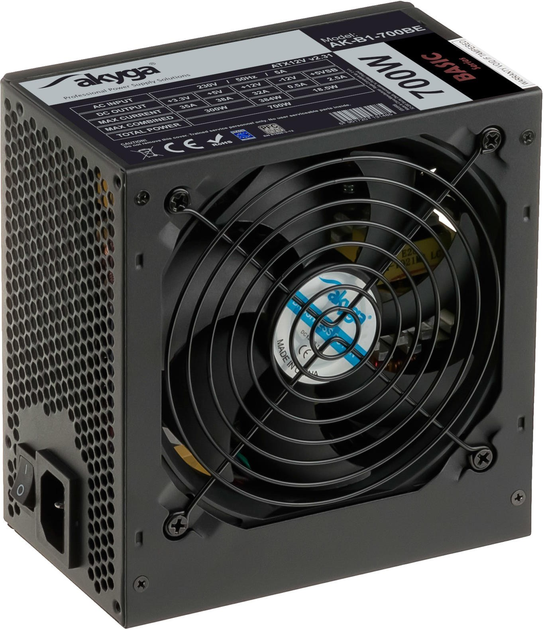 Zasilacz AKYGA Basic 700W Black (AK-B1-700BE) - obraz 1