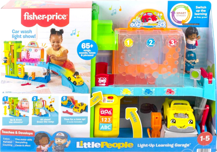 Ігровий набір Fisher-Price Little People Навчальна автомийка (0194735172849) - зображення 1