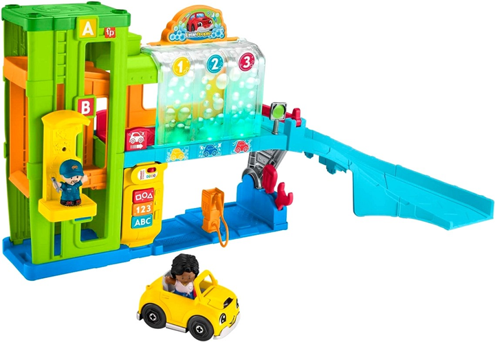 Zestaw do zabawy Fisher-Price Little People Edukacyjna Myjnia samochodowa (0194735172849) - obraz 3