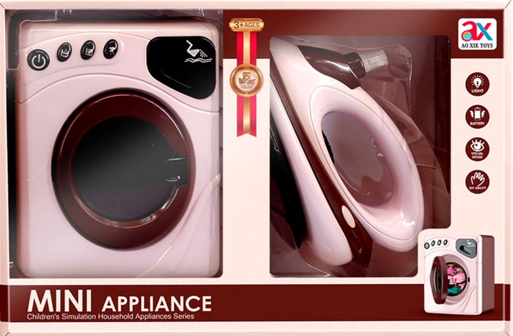 Ігровий набір Mega Creative Mini Appliance Пральна машина + Праска (5904335845143) - зображення 1