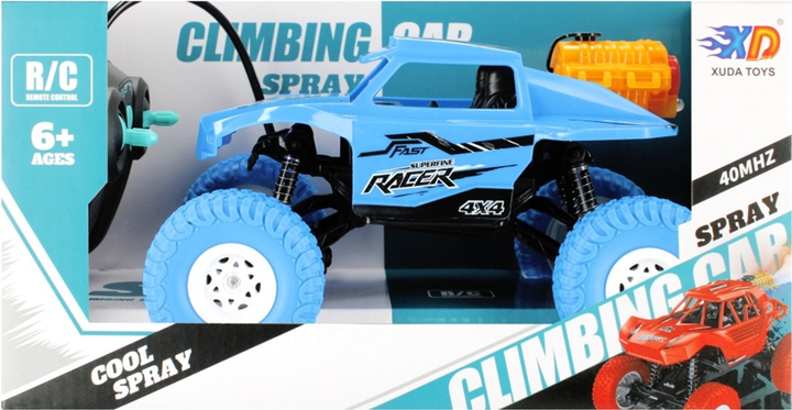 Samochód terenowy zdalnie sterowany XUDA Toys Cool Spray Climbing Car Niebieski (5905523605228) - obraz 1