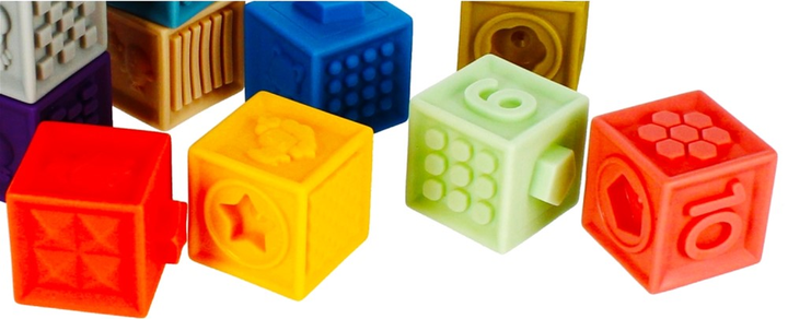Klocki miękkie Mega Creative Sensoryczne 12 szt (5908275185918) - obraz 6
