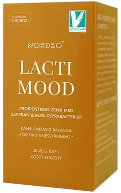 Probiotyki NORDBO LactiMood Vegan 30 kapsułek (7350076867421) - obraz 1