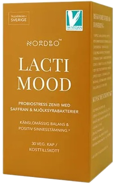 Probiotyki NORDBO LactiMood Vegan 30 kapsułek (7350076867421) - obraz 1