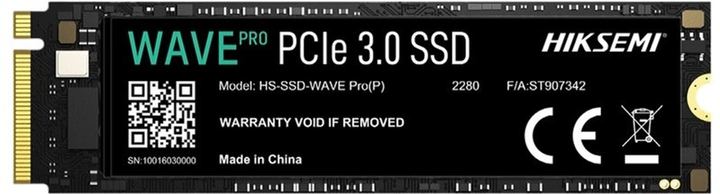 SSD диск Hiksemi WAVE Pro(P) 256GB M.2 2280 NVMe PCIe 3.0 x4 3D TLC (HS-SSD-WAVE Pro(P)(STD)/256G/PCIE3/WW) - зображення 1