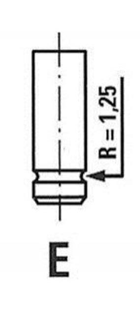 Клапана выпускные FRECCIA R4380RCR Opel Kadett, Ascona 642793 – фото ...