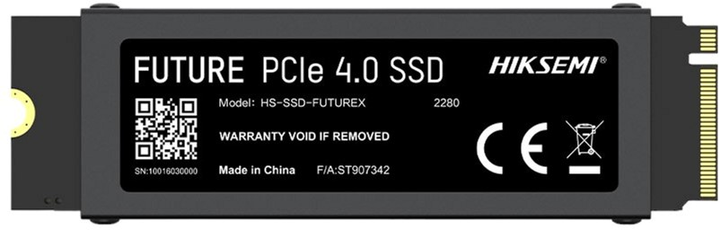 SSD диск Hiksemi FUTUREX 1TB M.2 2280 NVMe PCIe 4.0 x4 3D TLC (HS-SSD-FUTUREX(STD)/1024G/PCIE4/WW) - зображення 2