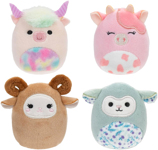 Набір м'яких іграшок Squishmallows Squishville Barnyard Squad 4 шт (0191726877004) - зображення 2