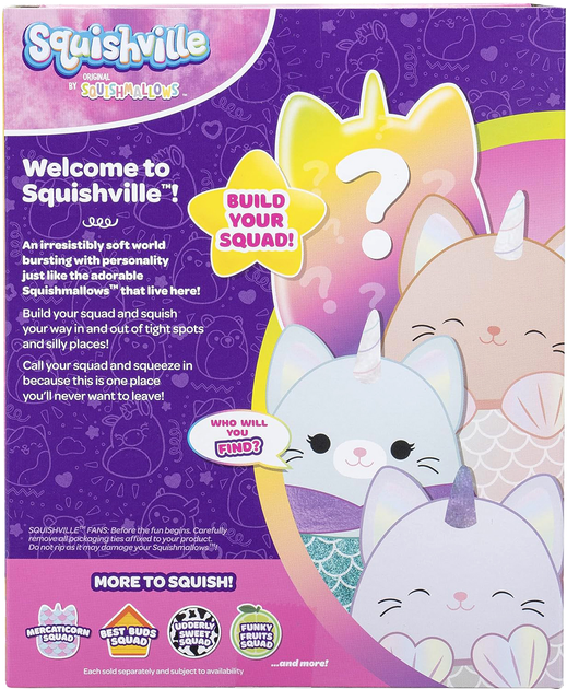 Набір м'яких іграшок Squishmallows Squishville Mercaticorn Squad 4 шт (0191726467342) - зображення 2