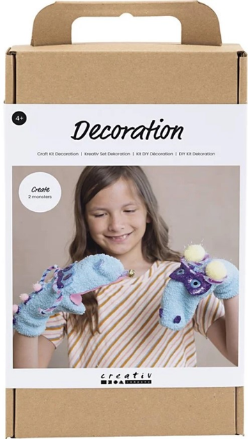Набір для творчості Creativ Company Craft Kit Decoration Шкарпетковий монстр 2 шт (5712854698771) - зображення 1